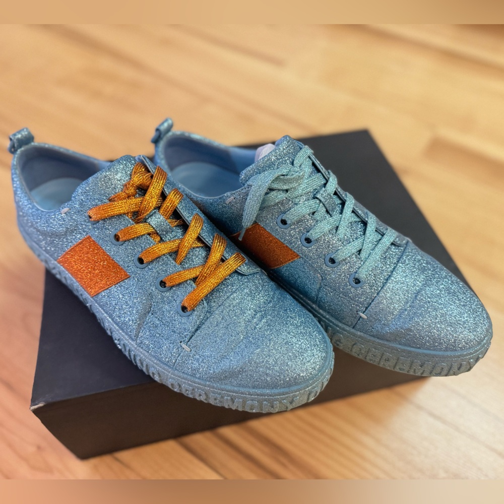 Opening Ceremony blue glitter sneakers, size 42 (US 9)